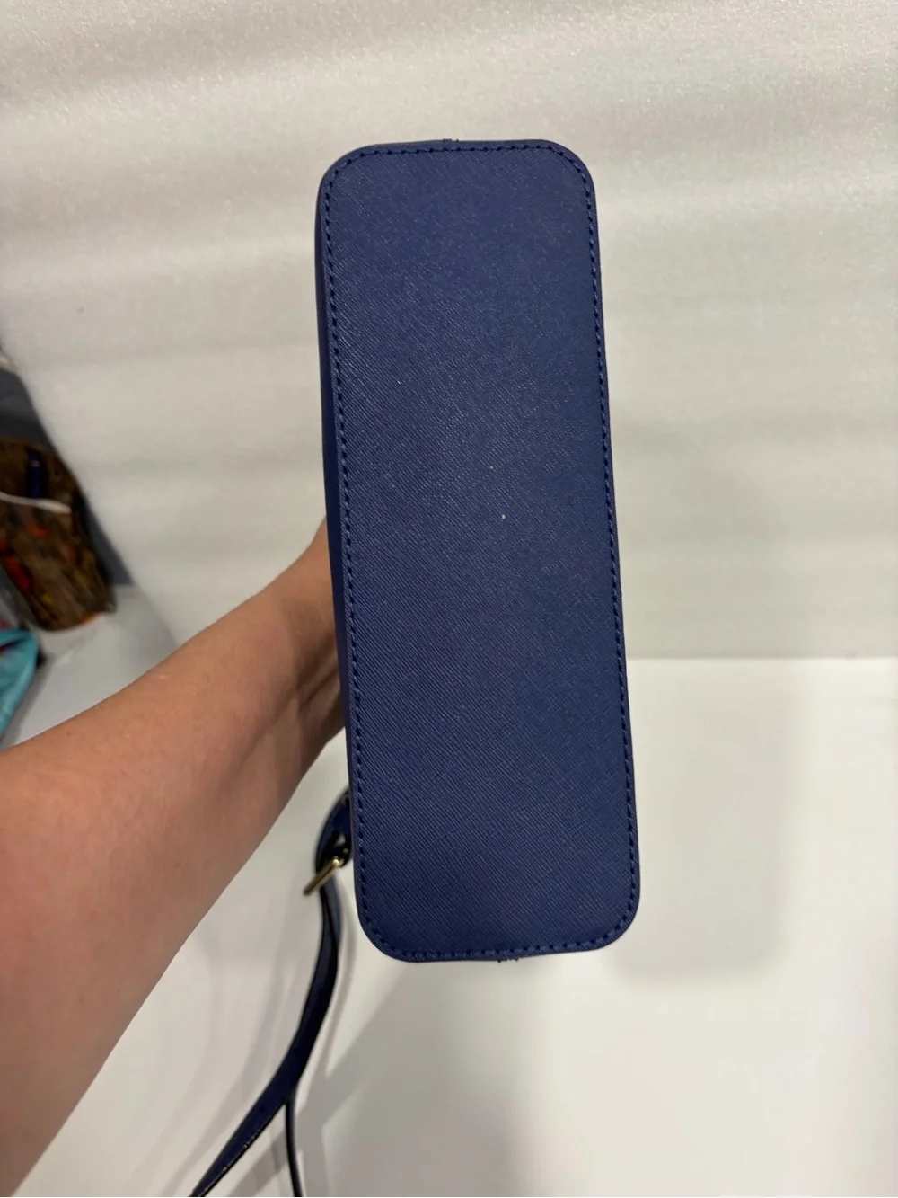 kate spade navy leather crossbody with blue sea turtle appliqués